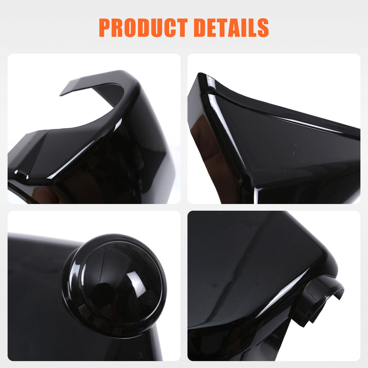 Glossy Piano Black ABS Side Mirror Cover Trim For Toyota FJ Cruiser 2007-2021 11