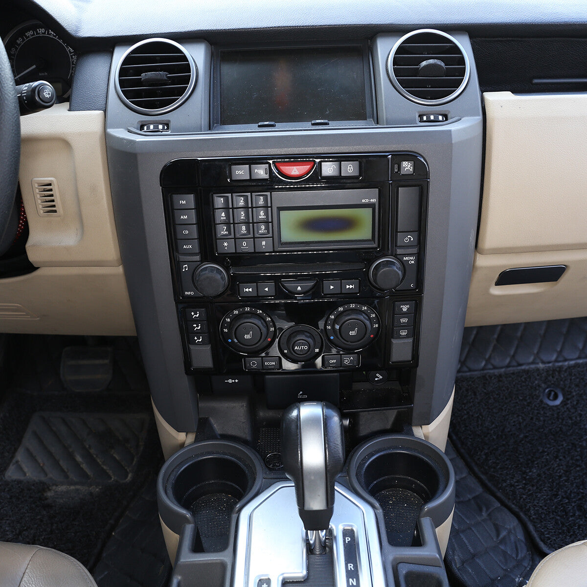 Black ABS Central Control Console Mode Trim For Land Rover Discovery3 04-09 3