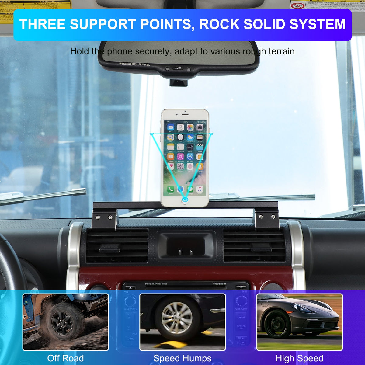 Magnetic Console Multi-Function Phone Mount Bracket For Toyota FJ Cruiser 07-21 18