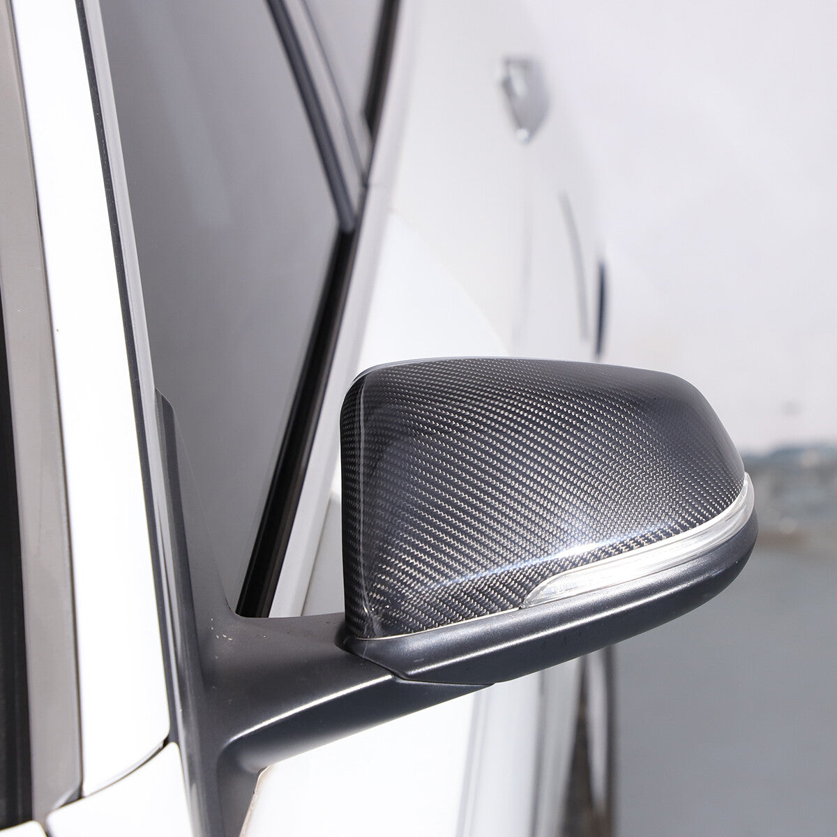 Real Carbon Fiber Wing Mirror Rearview Cover Trim For BMW X1 X2 2016-19 5