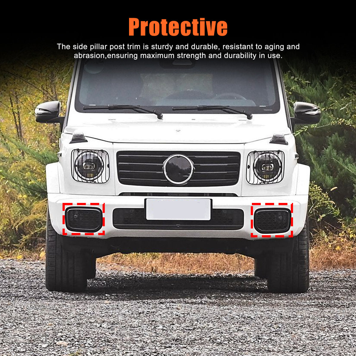 Carbon Fiber ABS Front Bumper Side Air Intake Trim For Benz G-Class W465 25+ US 20