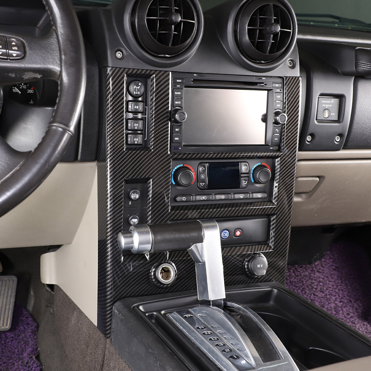 ABS Carbon Fiber Interior Full Set Panel Cover Trim for Hummer H2 2003-2007 - Styles 1-5 27