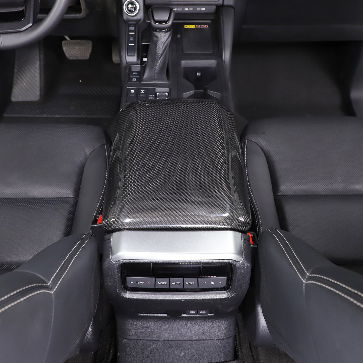 Real Carbon Fiber Center Armrest Box Trim For Toyota Land Cruiser LC250 24+ 18