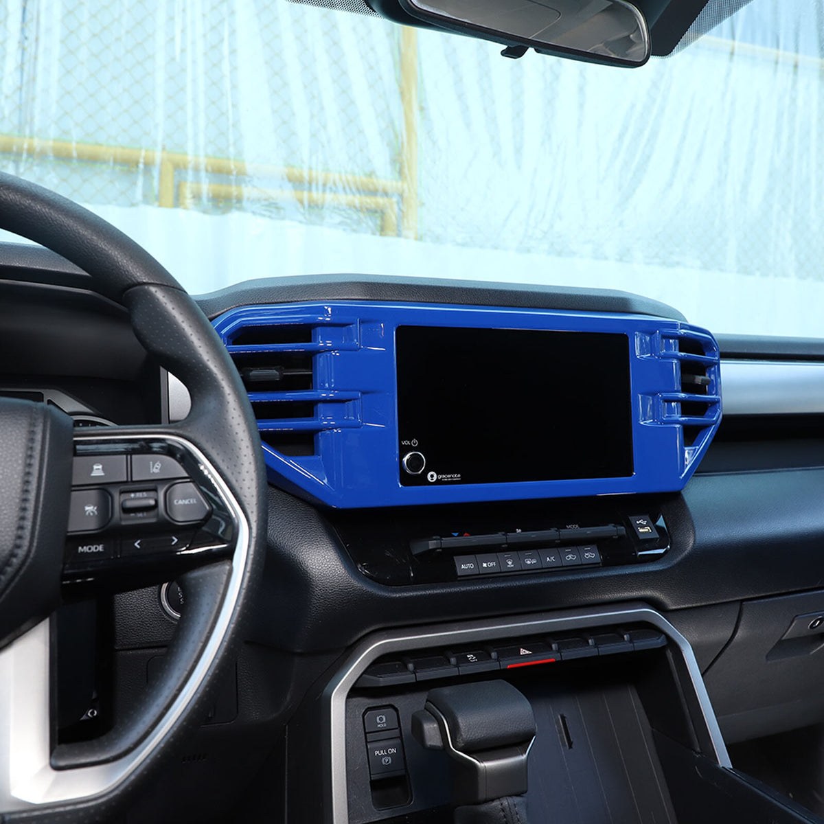 Blue Center Console air outlet frame Trim Cover For Toyota Tundra/Sequoia 22-26 1