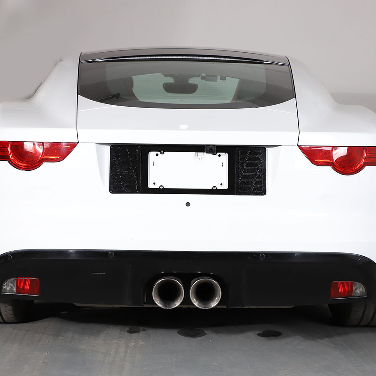 Rear license plate Black Auminum Alloy filler Frame For Jaguar F-TYPE 2013-24 5