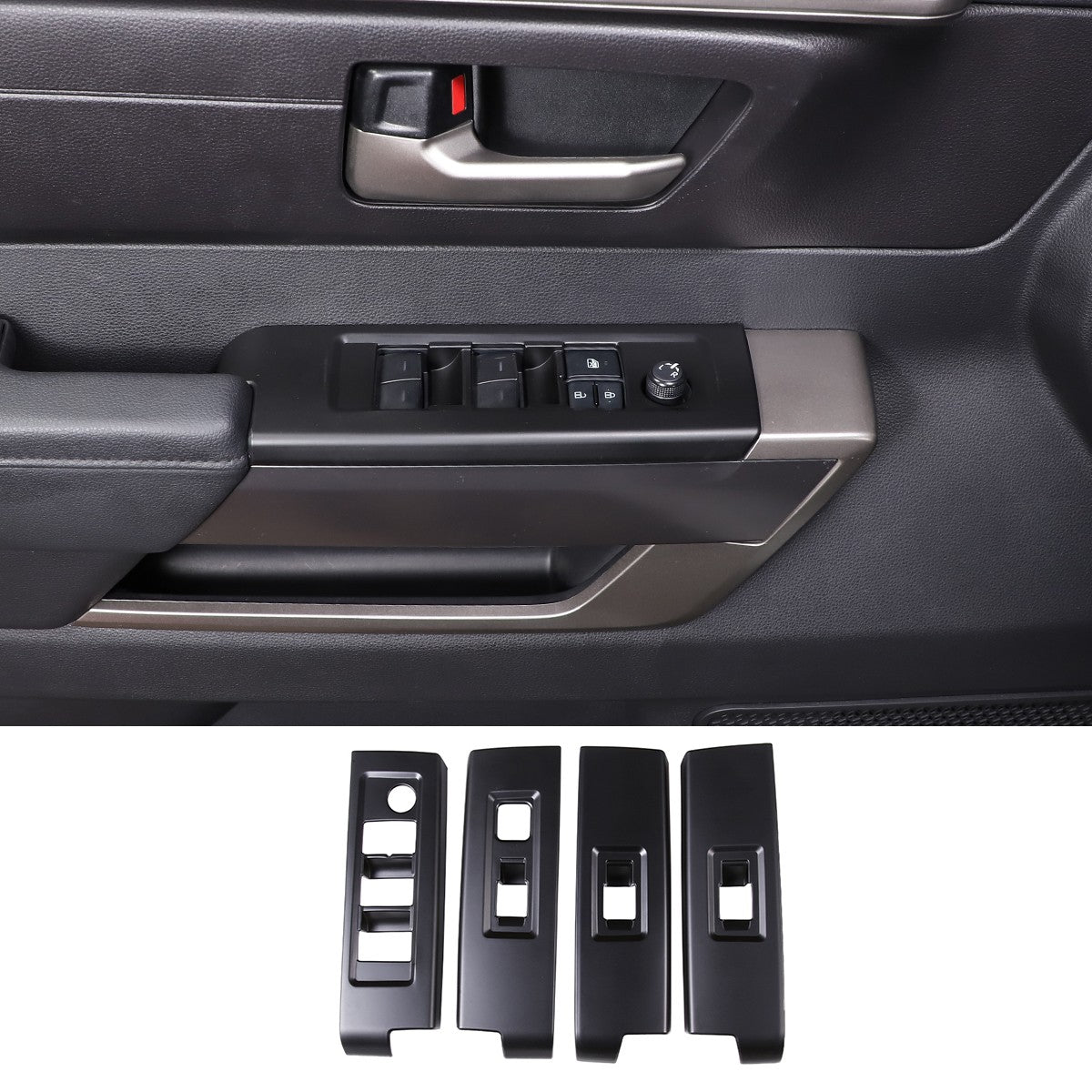 Matte Black ABS Interior Decoration Cover Trim Kit For Toyota Tundra 2022-26 US - Variants 26-29 33