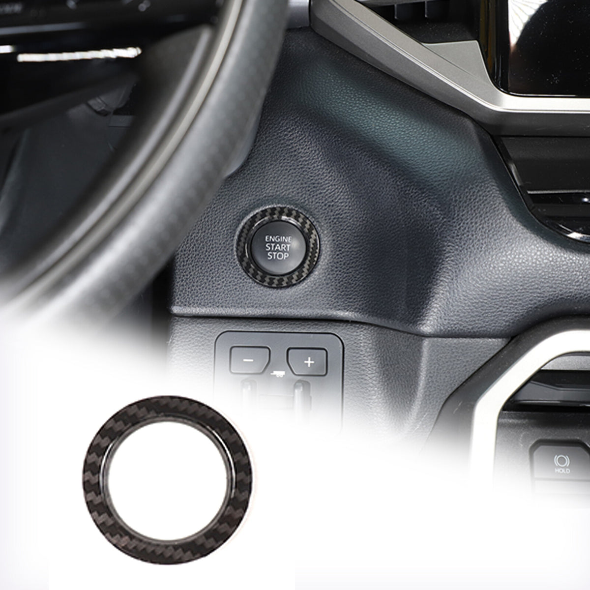 ABS Carbon Fiber Interior Set Cover Trim Kit For Toyota Tundra Sequoia SR 22+ - Styles 1-5 14
