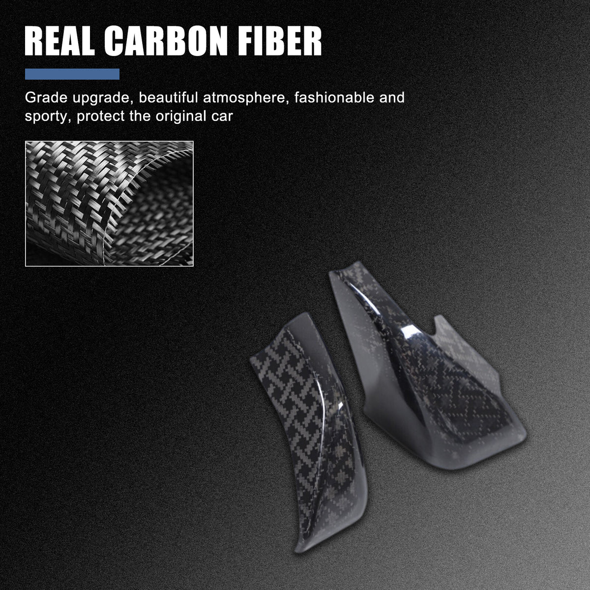 X Real Carbon Fiber Dashboard Console Side Trim For BMW 5 Series G60 2024+ 6