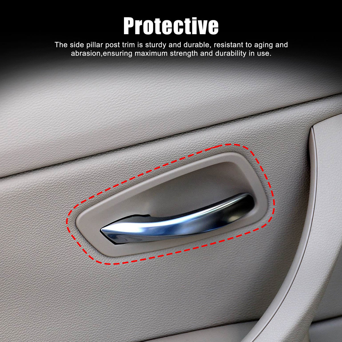 Real Carbon Fiber Inner Interior Door Bowl Trim For BMW 3 Series E90 2005-2012 3