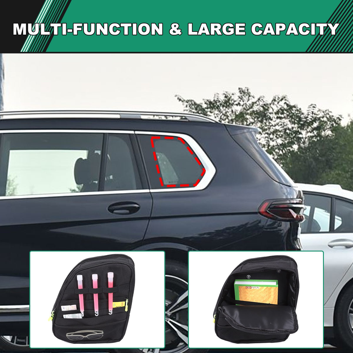 Rear Door Left Side Window Storage Bag For BMW X7 G07 2024 1