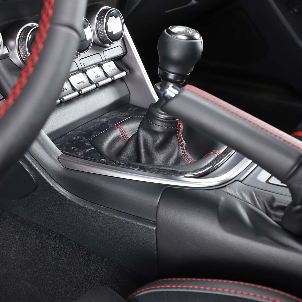 Forged Style Carbon fiber Gear Shift Panel Cover For Toyota 86/ Subaru BRZ 2022+ 4