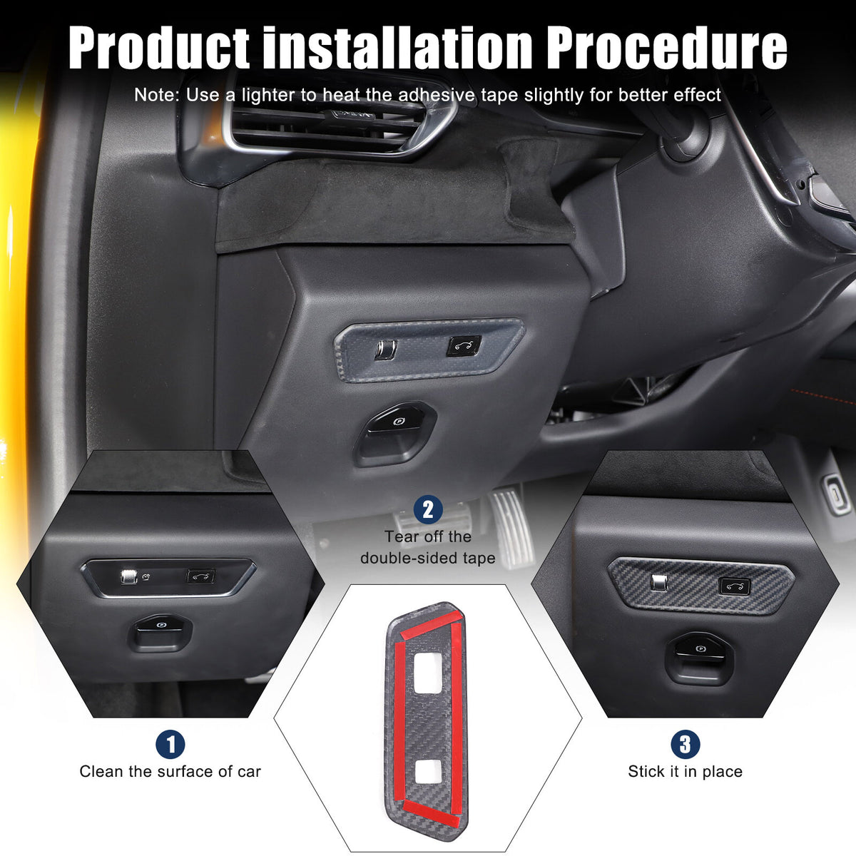 Matte Real Carbon Rear Door Tailgate Switch Cover Trim For Lotus EMIRA 2021-2025 18