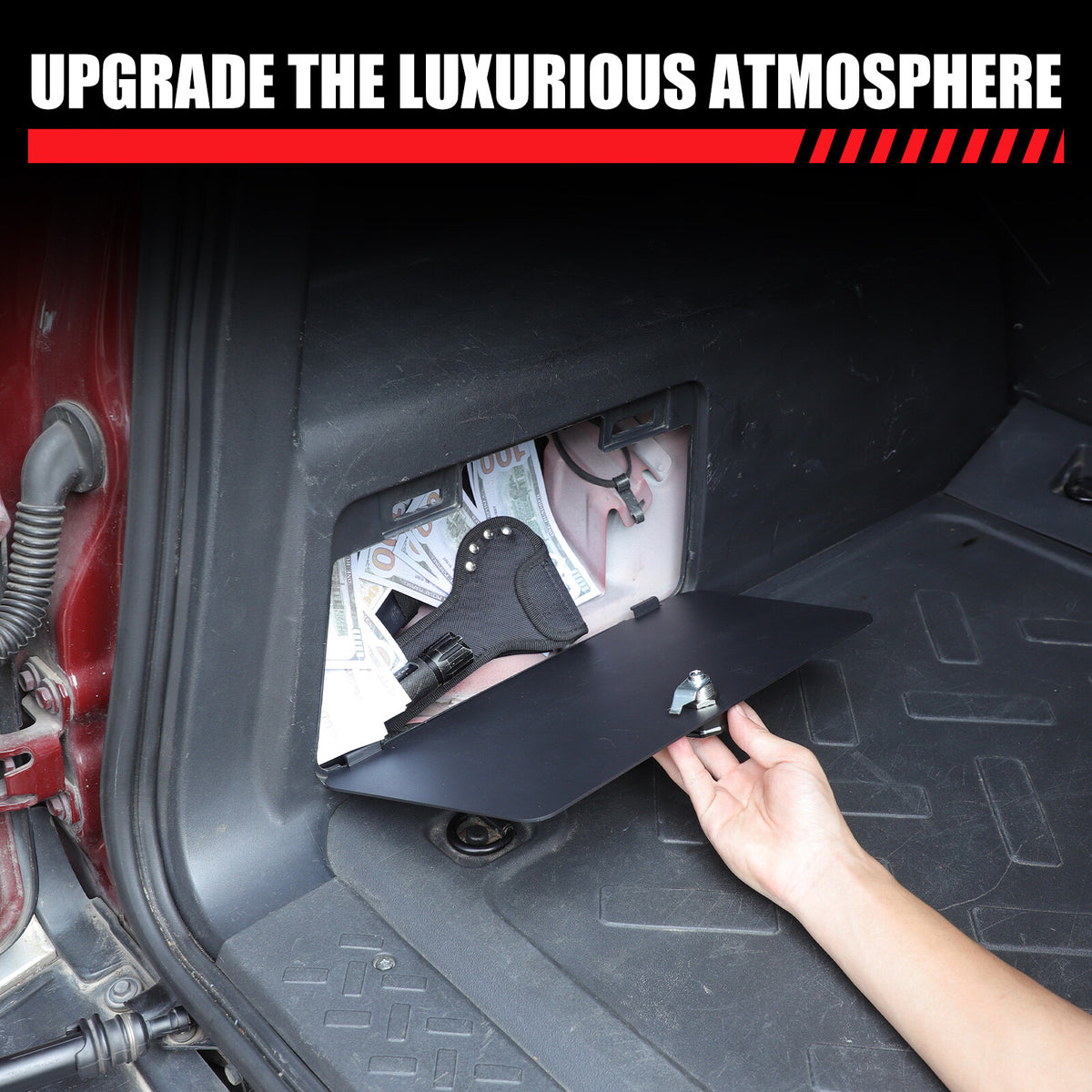 Steel Trunk Safe Left Side Storage Box Tray Vault For Toyota FJ Cruiser 2007-21 20