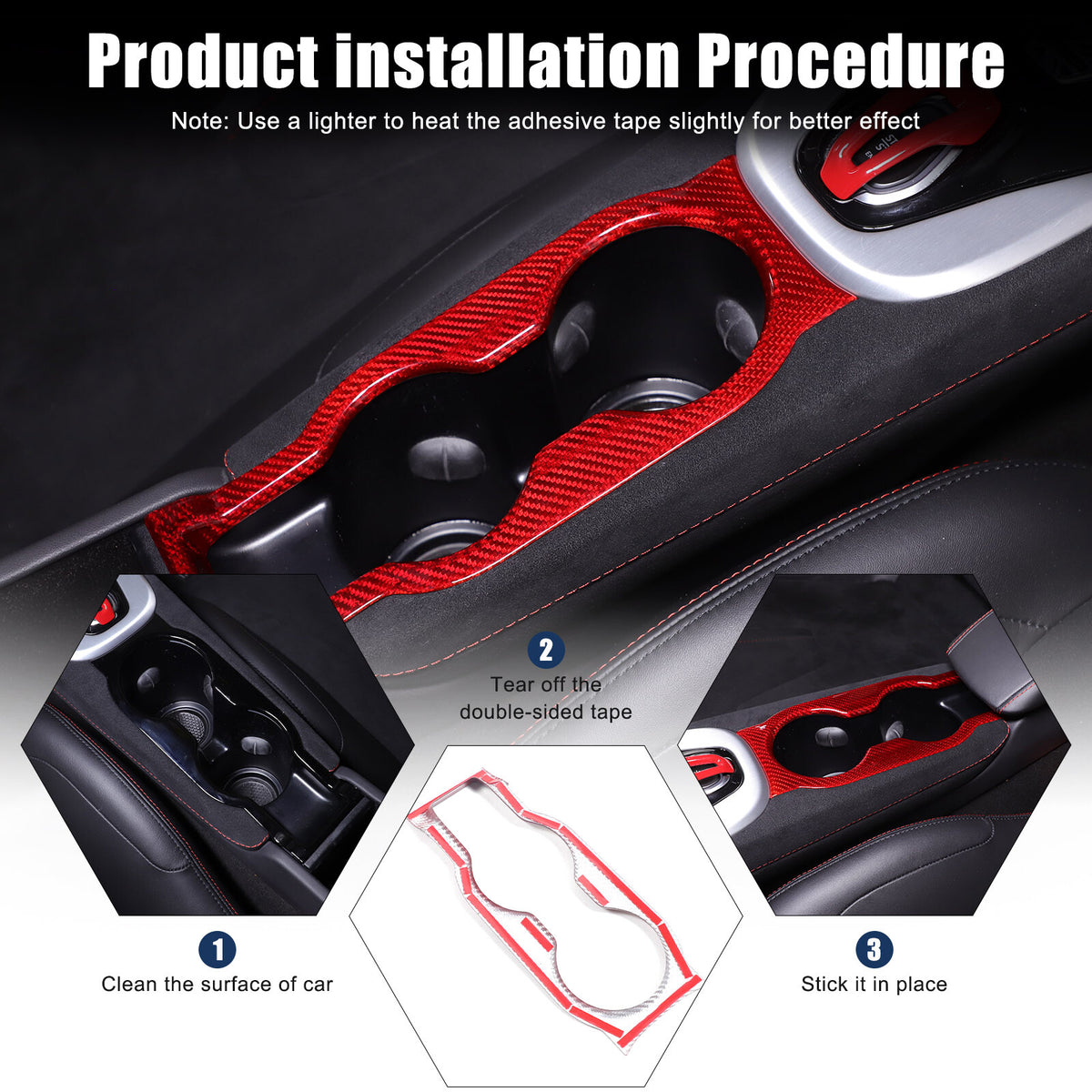 Red Real Carbon Fiber Interior Center Console Cover Trim For Lotus EMIRA 2021-25 7