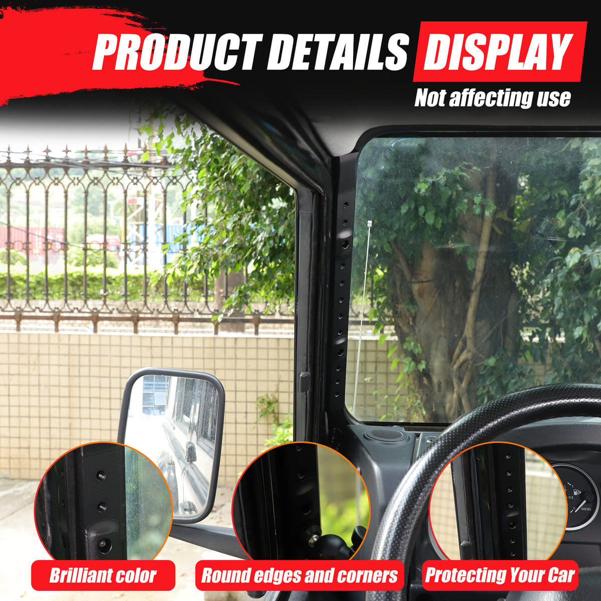 Black A-Pillar Phone Holder Stand Base Braket Part For LR Defender 2004-2018 11