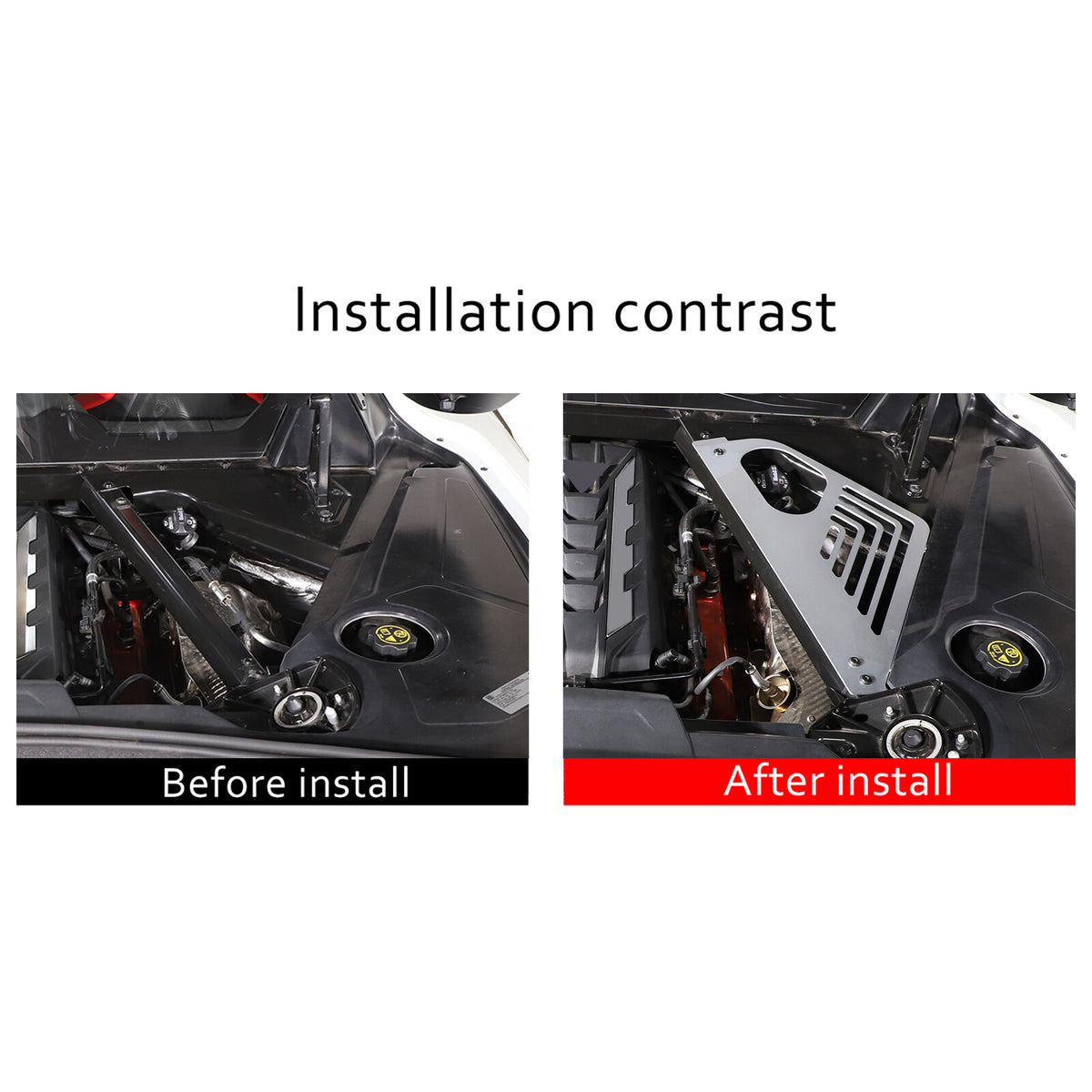Aluminum Alloy Exterior Hood Engine License Plate Trim For Corvette C8 2020+ US - Variants 21-25 45