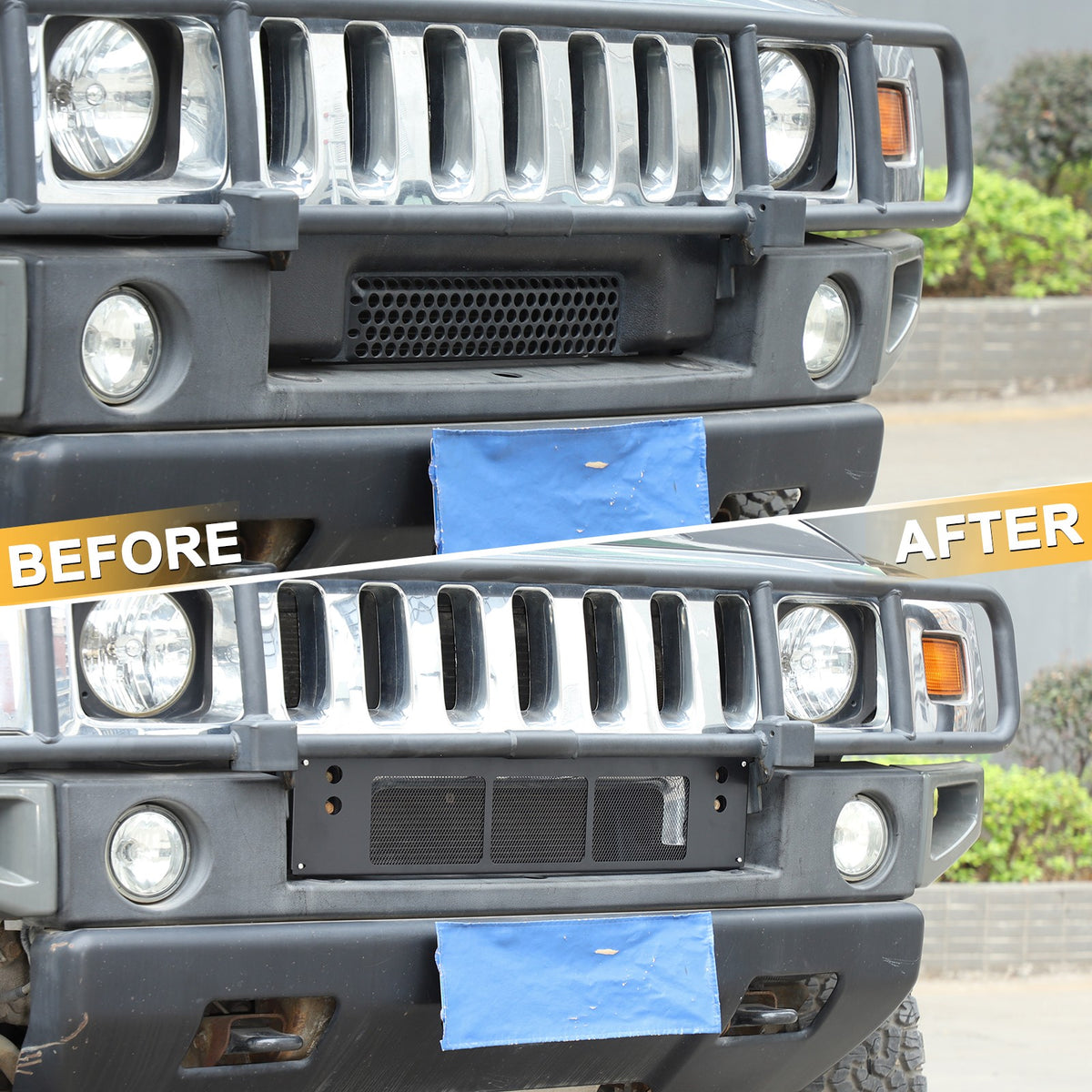 Replacement Carbon Steel Front Lower Grille Bug Screen For Hummer H2 2003-09 US 21