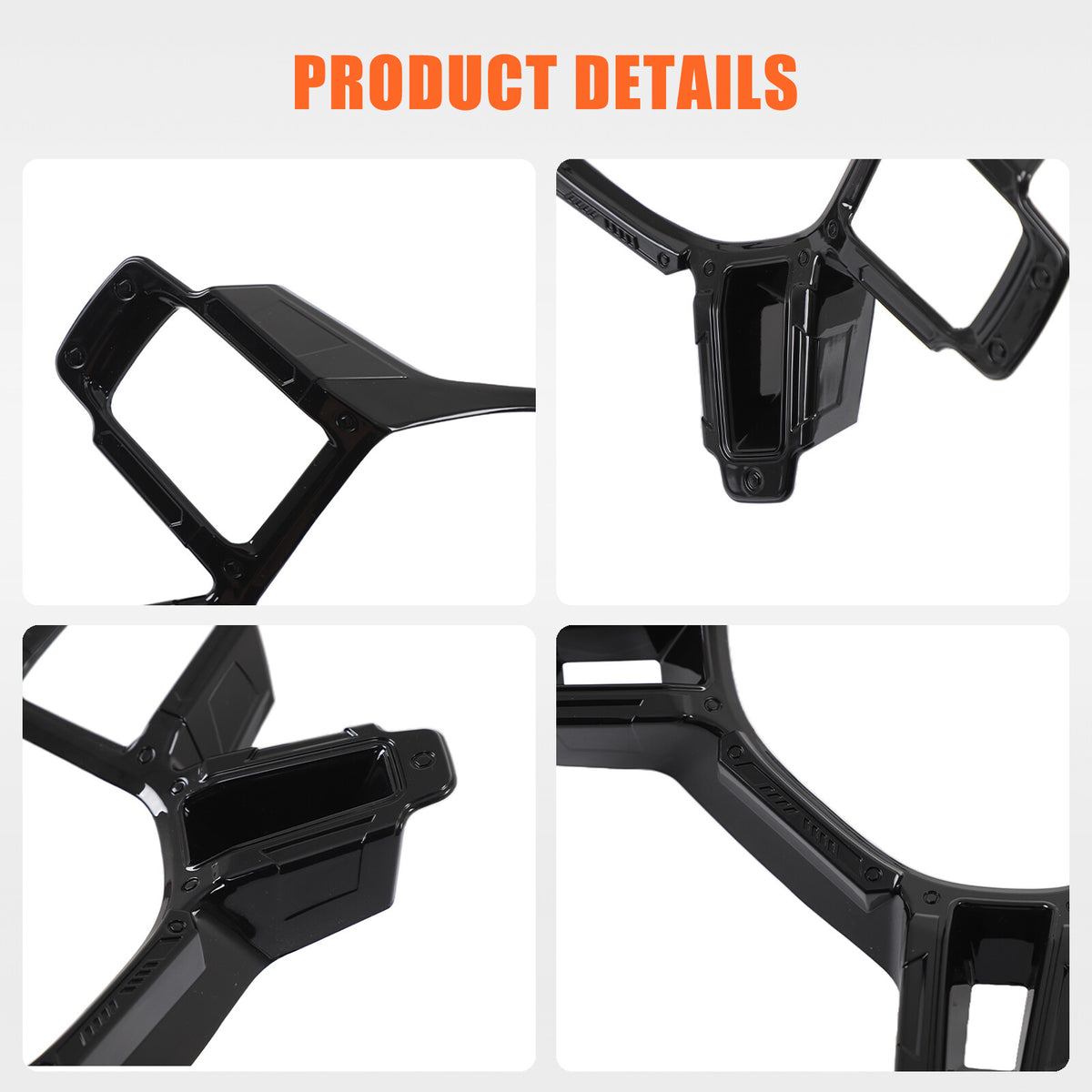 Mecha Glossy Black Steering Wheel Frame Trim For Land Rover Defender L663 20-25 11