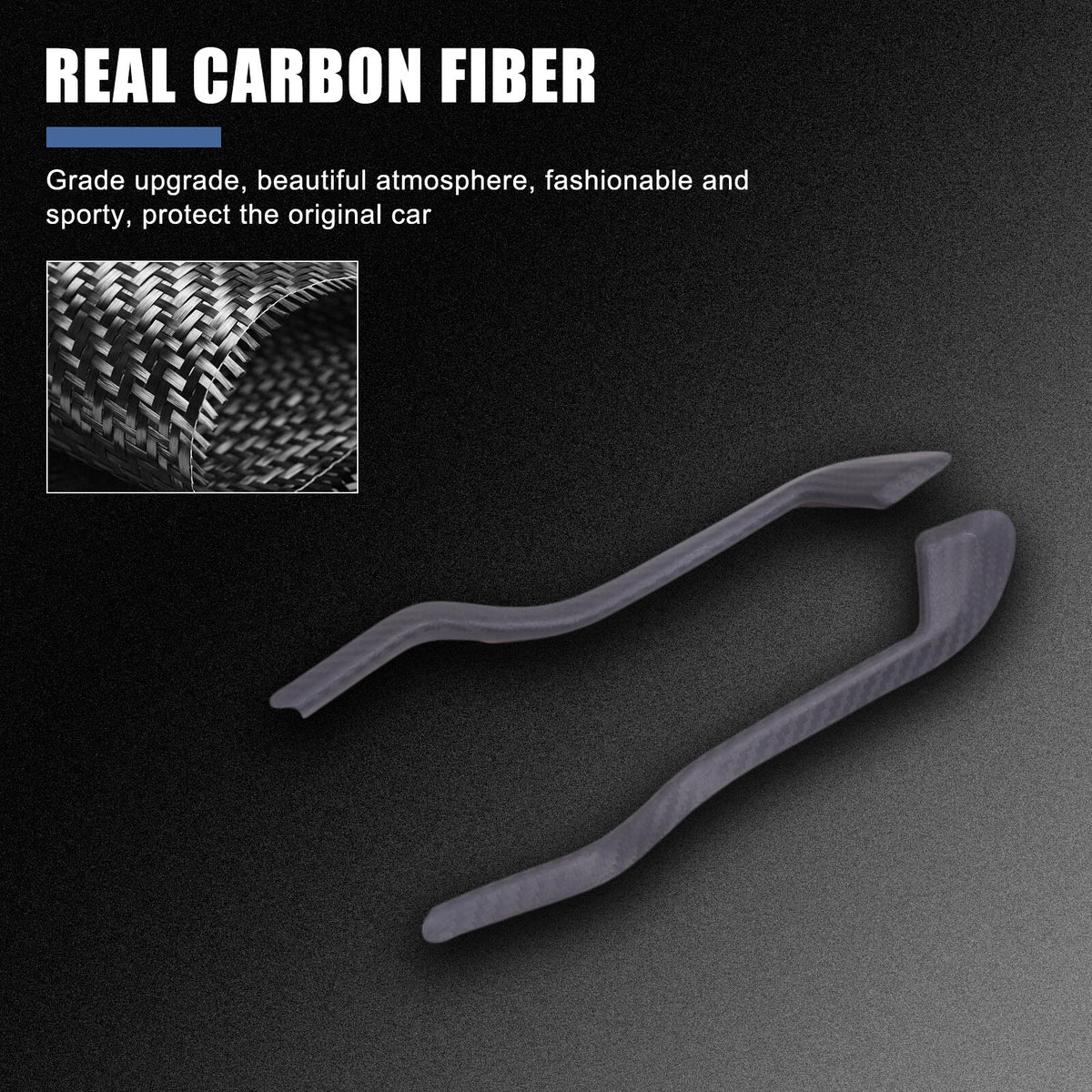 Matte Real Carbon Fiber Interior Door Handle Cover Trim For Lotus EMIRA 2021-25 19