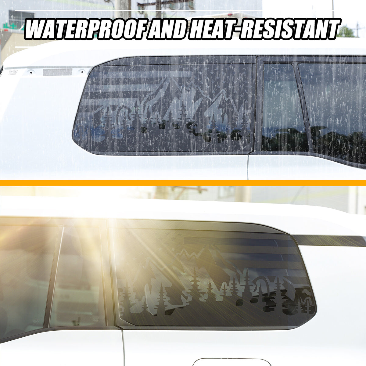 US Flag Rear Side Window Trim Stickers For Toyota Land Cruiser LC250 2024+ US 6