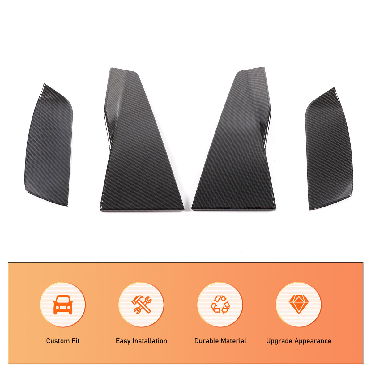 ABS Carbon Fiber Front Side Vent Fender Cover Trim For BMW 5 Series G60 i5 2024+ 11