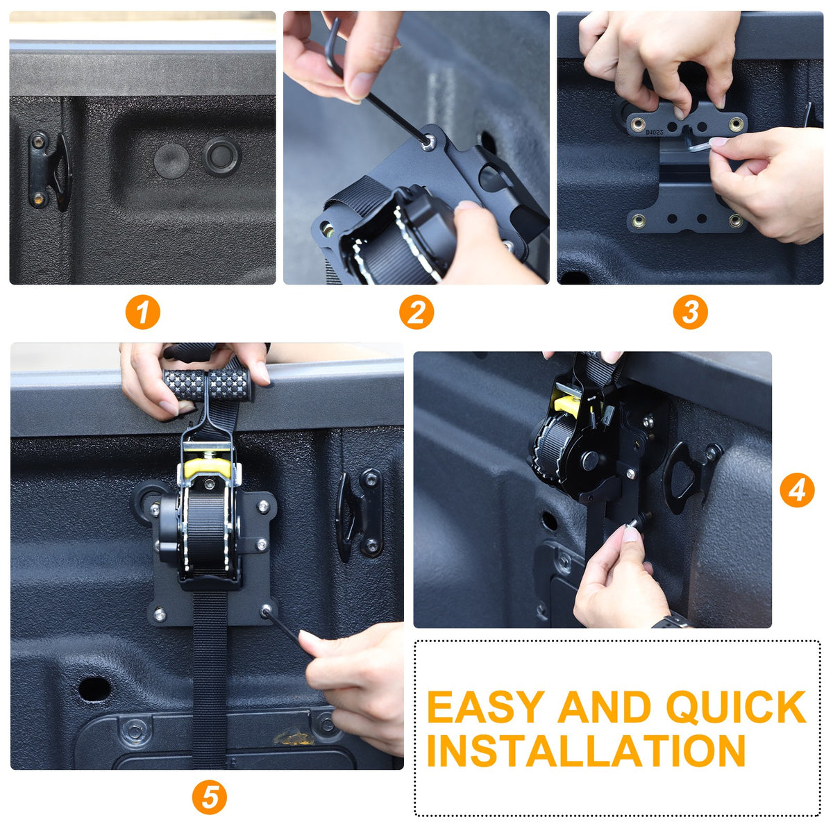 Truck Bed Retractable Ratchet Tie Down Straps Tightener For Ford Maverick 22+ US 16
