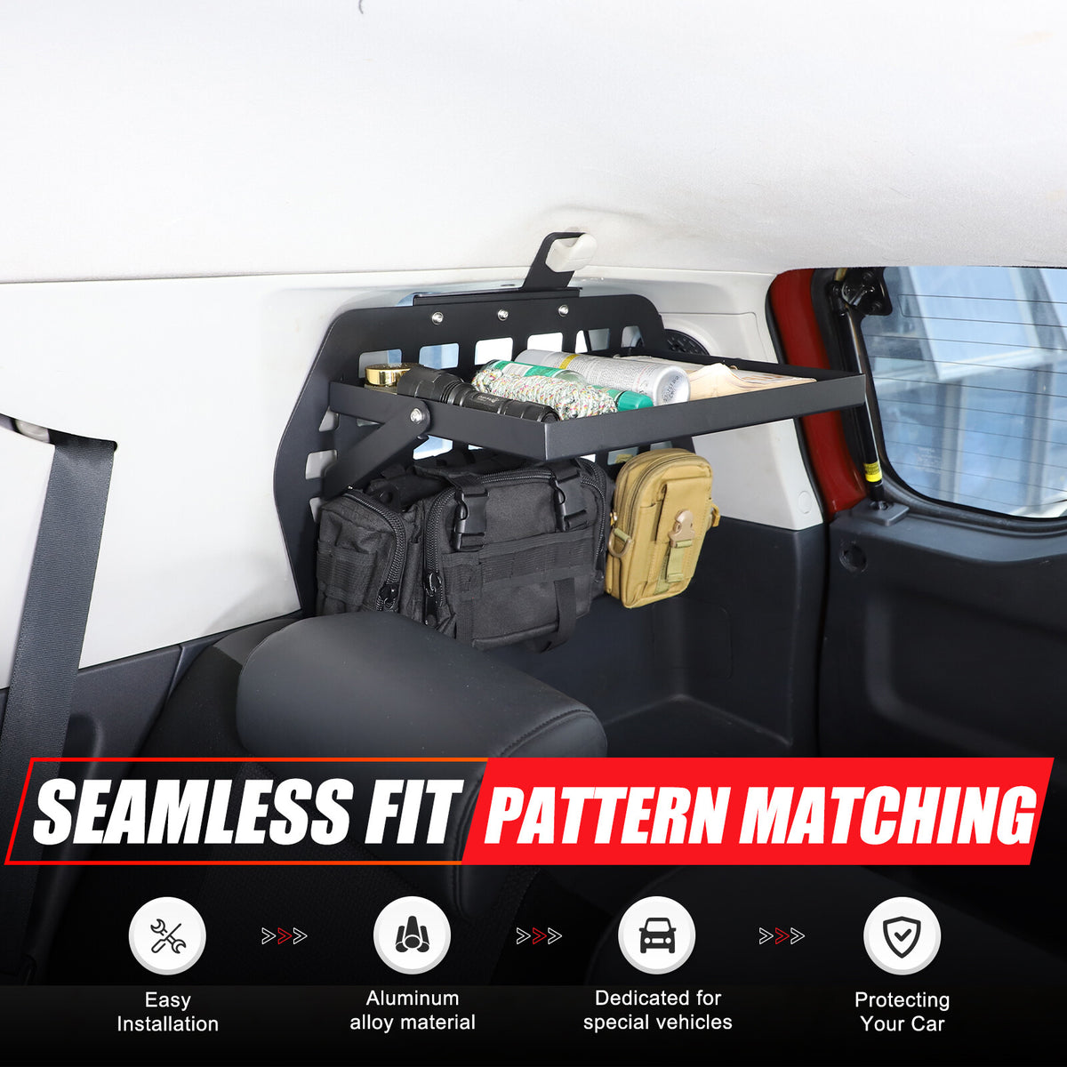 Trunk Right Side Window Storage Molle Panels For Toyota FJ Cruiser 2007-21 US 14