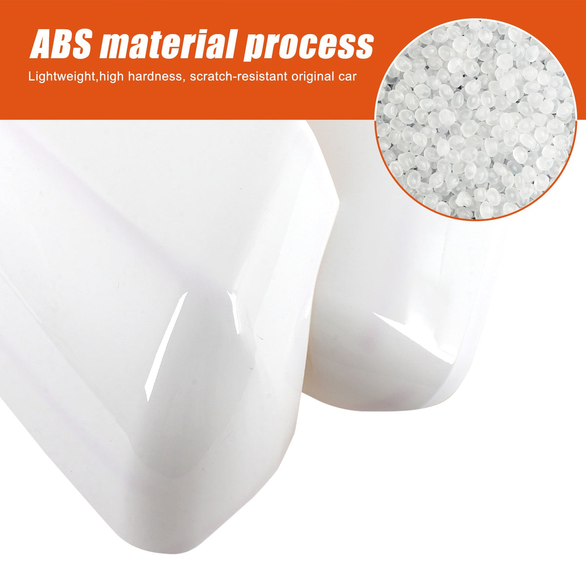 White ABS Exterior Rearview Mirror Cover Trim For Toyota Tundra/Sequoia 2022+ US 13