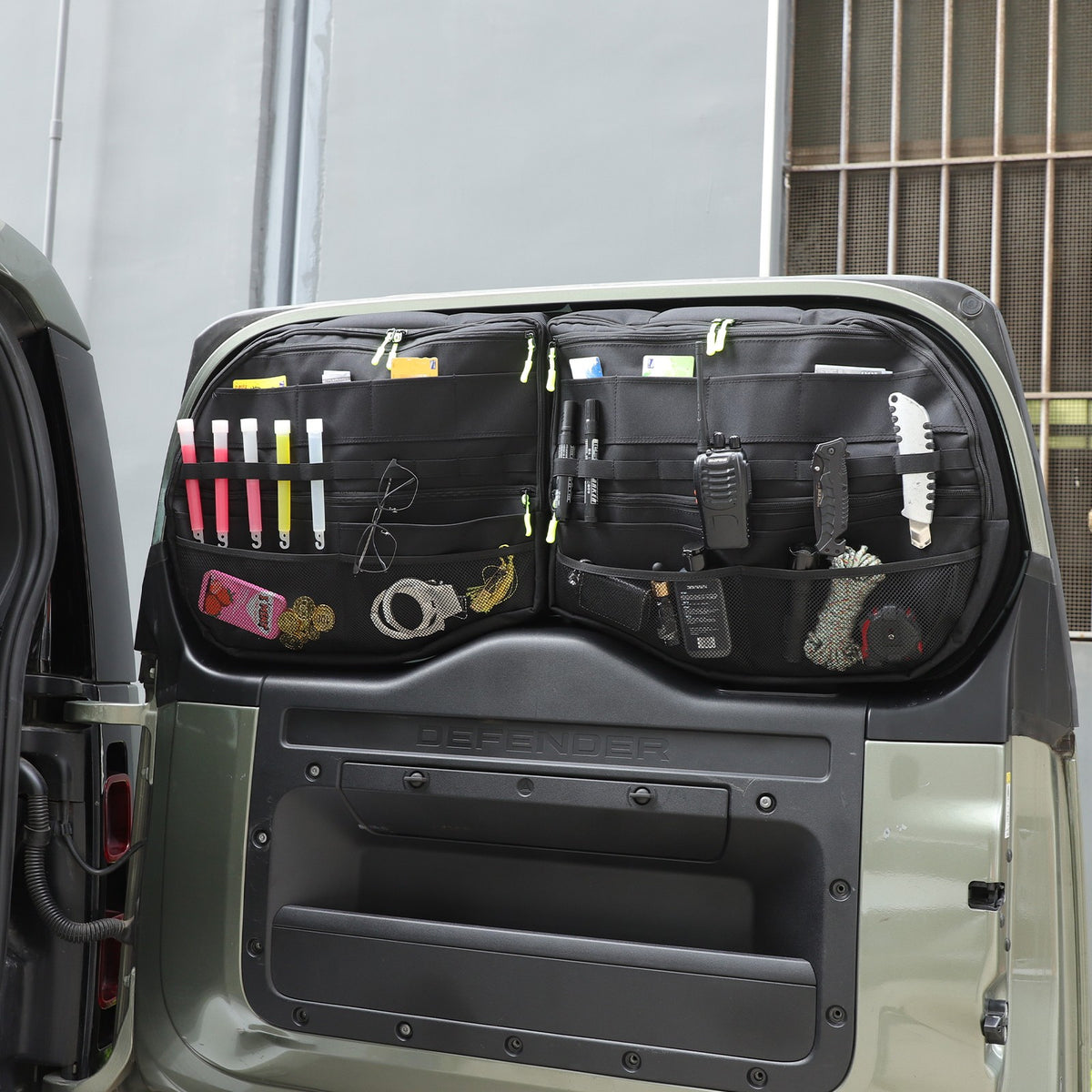 Tailgate Rear Door Cargo Trunk Storage Bag Organizer For LR Defender L663 20+ US 1