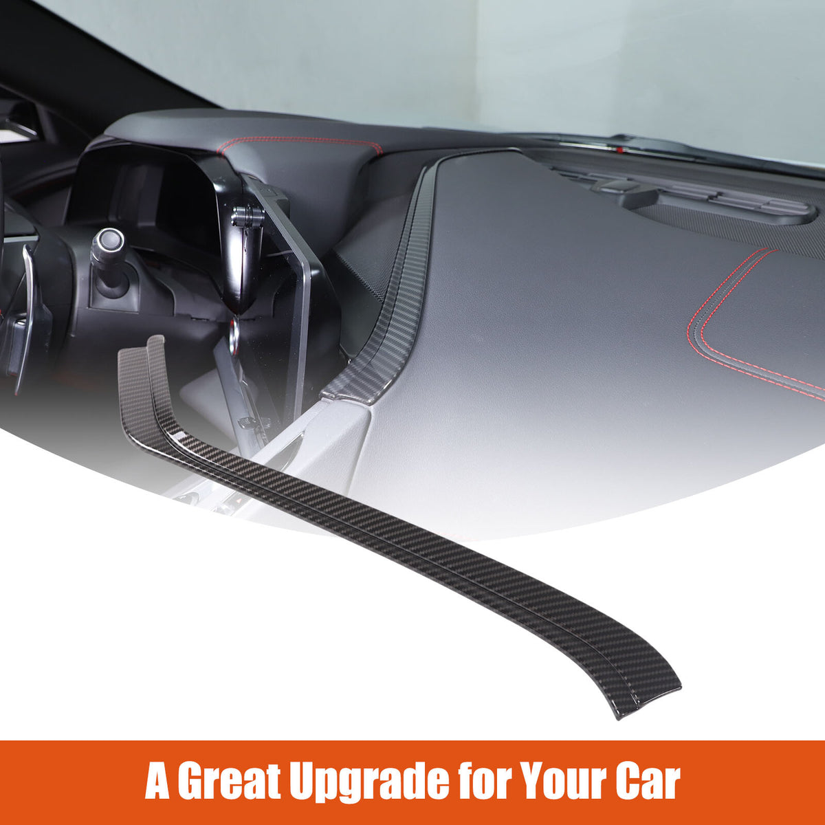 ABS Carbon Fiber Navigation Screen Rear Trim Cover For Corvette C8 2020-2025 US 19