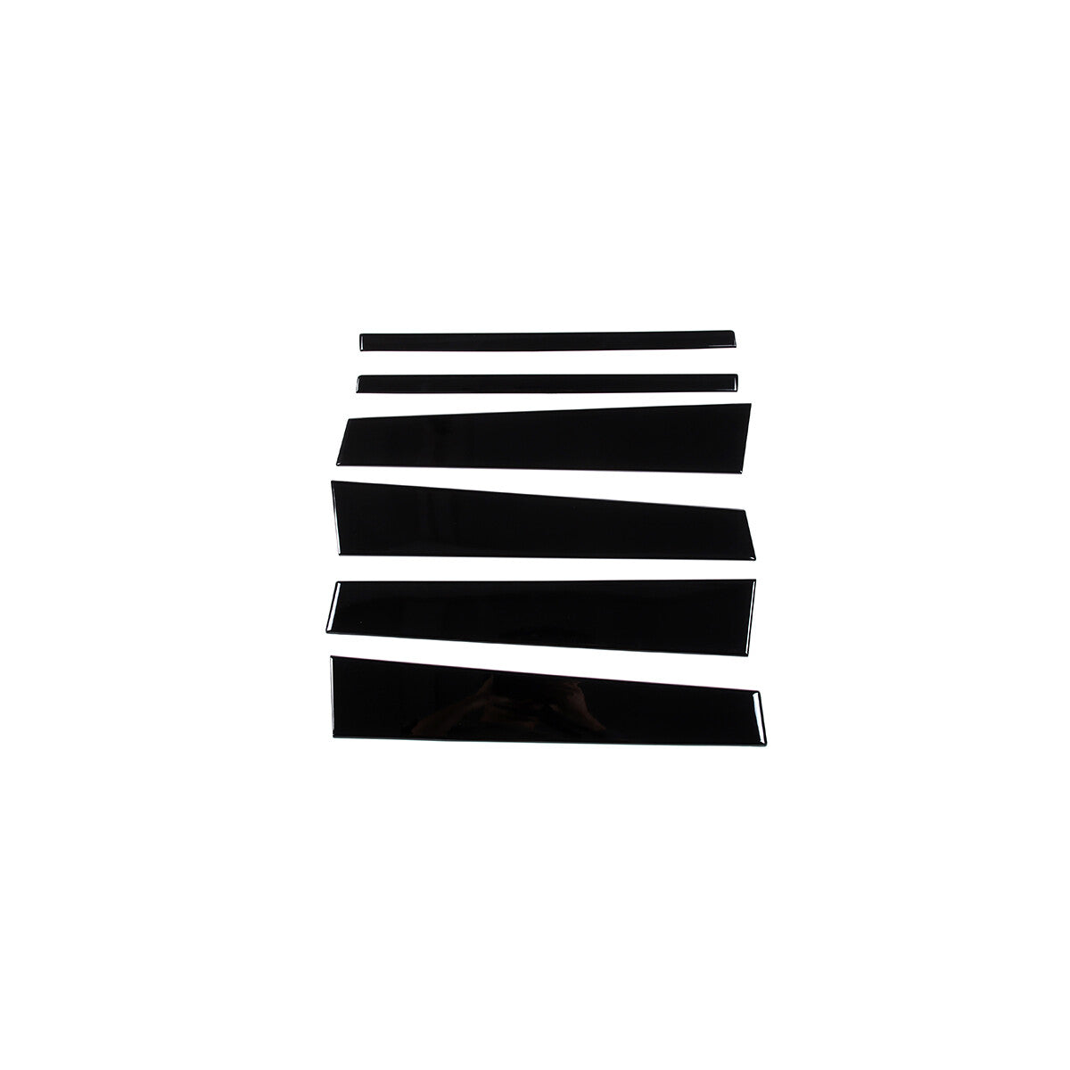 Glossy Piano Black Front Windshield A B Pillar Trim Molding For LR4 L319 2010-16 9