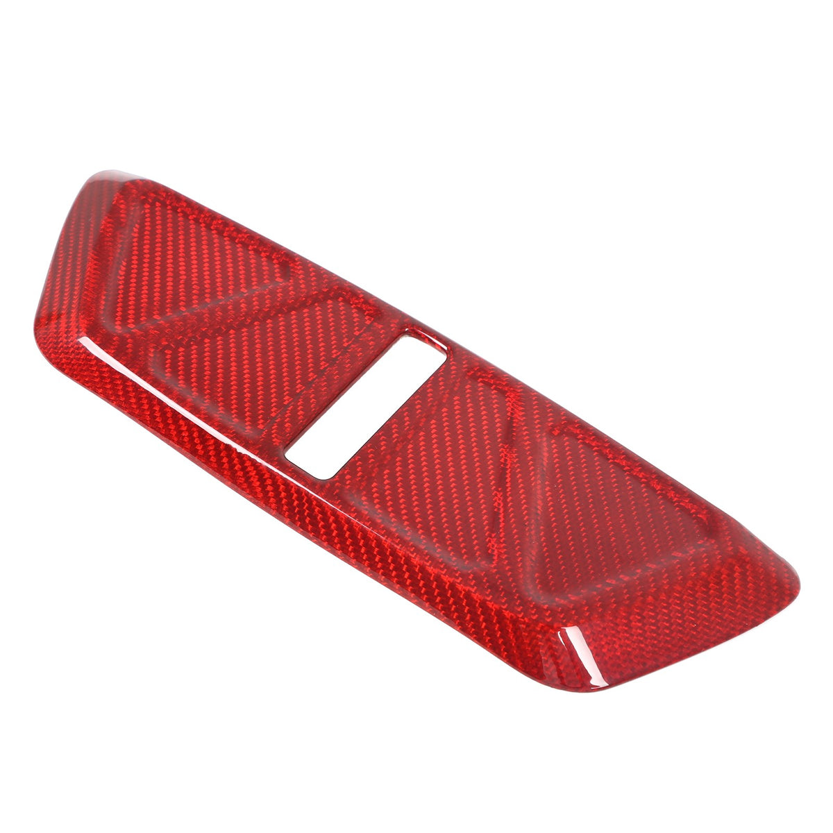 Red Real Carbon Fiber Trunk Latch Base Cover Trim For Corvette C8 2020+ 16
