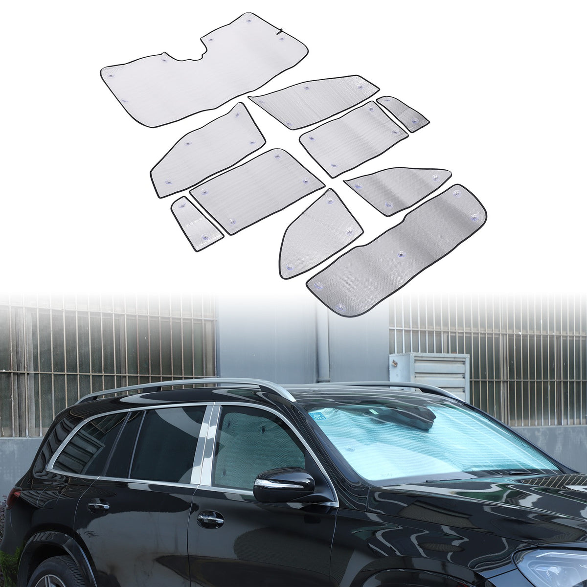 Car Full Window Sunshade Cover Shades Sun Visor For Benz GLS X167 20-24 US 21