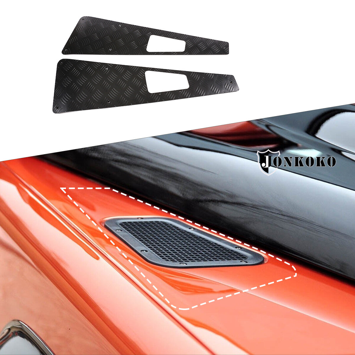 Front Side Hood Vent Trim Cover for For Land Rover Defender 90 110 2004-18 1