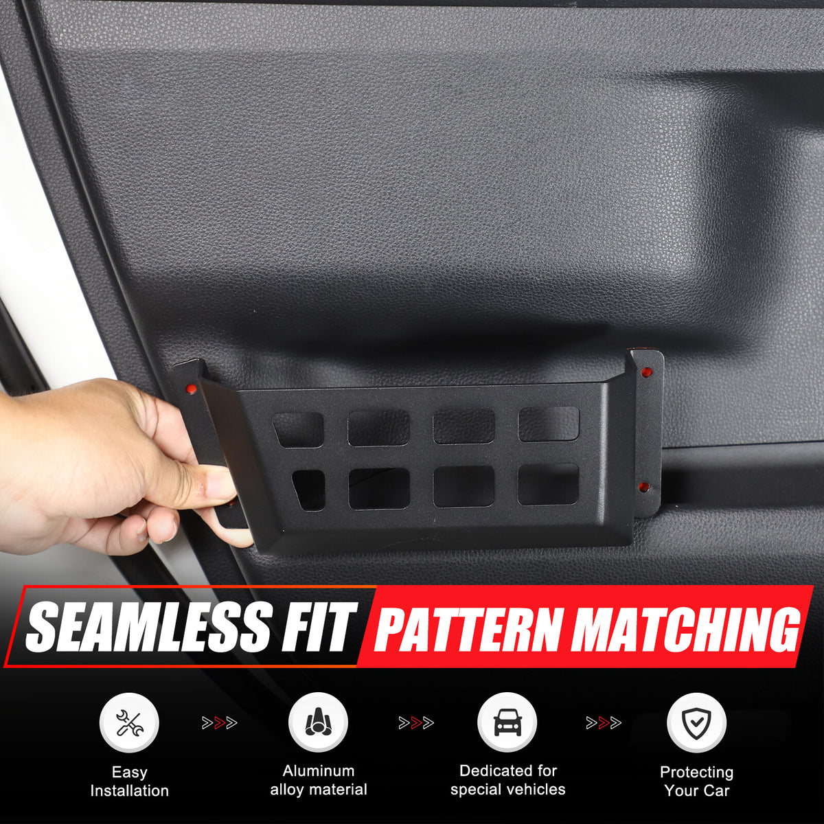 Black Car Door Storage Box Molle Panel Basket For Toyota Land Cruiser LC250 24+ 14