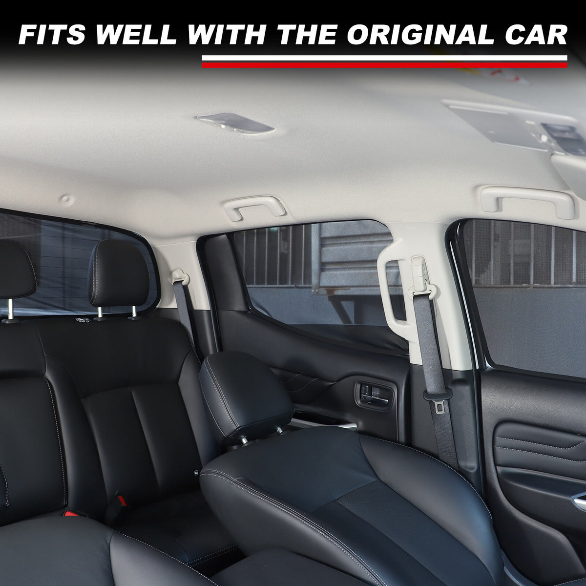 Rear Window Mesh Sun Shade Cover Windshield For Mitsubishi L200 Triton 2015-23 4