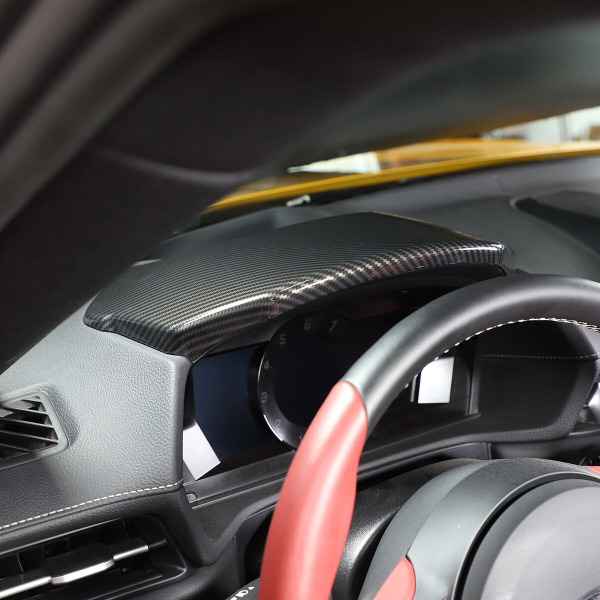 ABS Carbon Fiber Central control instrument panel Cover for Toyota Supra 19-24 12
