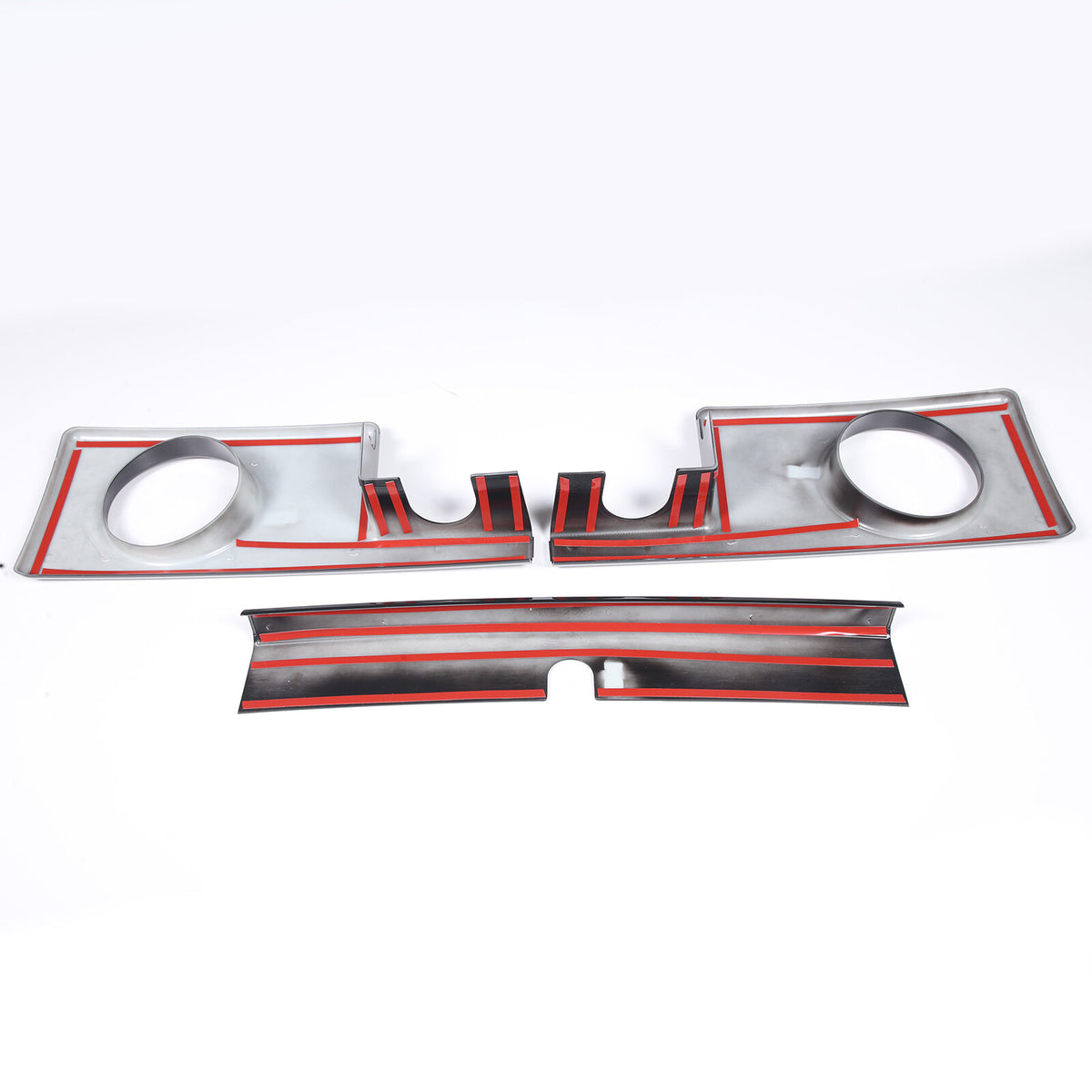 3PCS Glossy Black Front Bumper Side Lamp Trim Cover Trim For Hummer H2 03-09 US 8