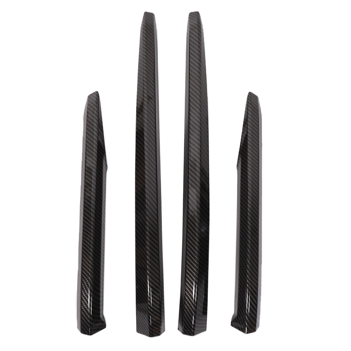 ABS Carbon Fiber Front & Rear Bumper Corner Trim Set For Cadillac Escalade 21-23 5