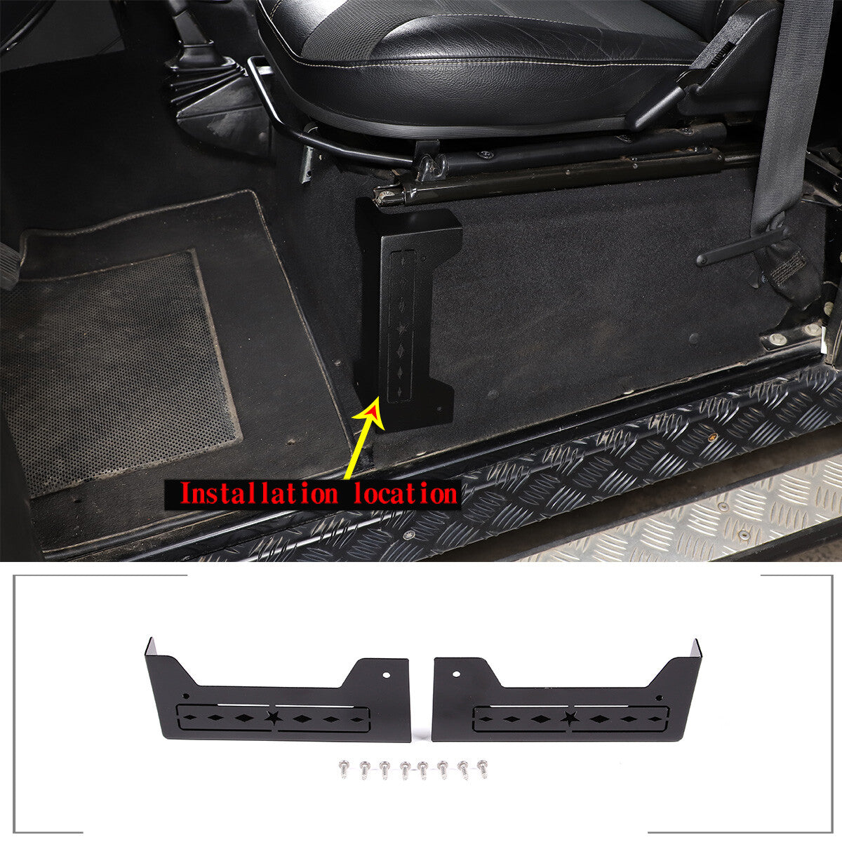 Matel Seat Base Angle Cover For Land Rover Defender 90 110 04-19 10
