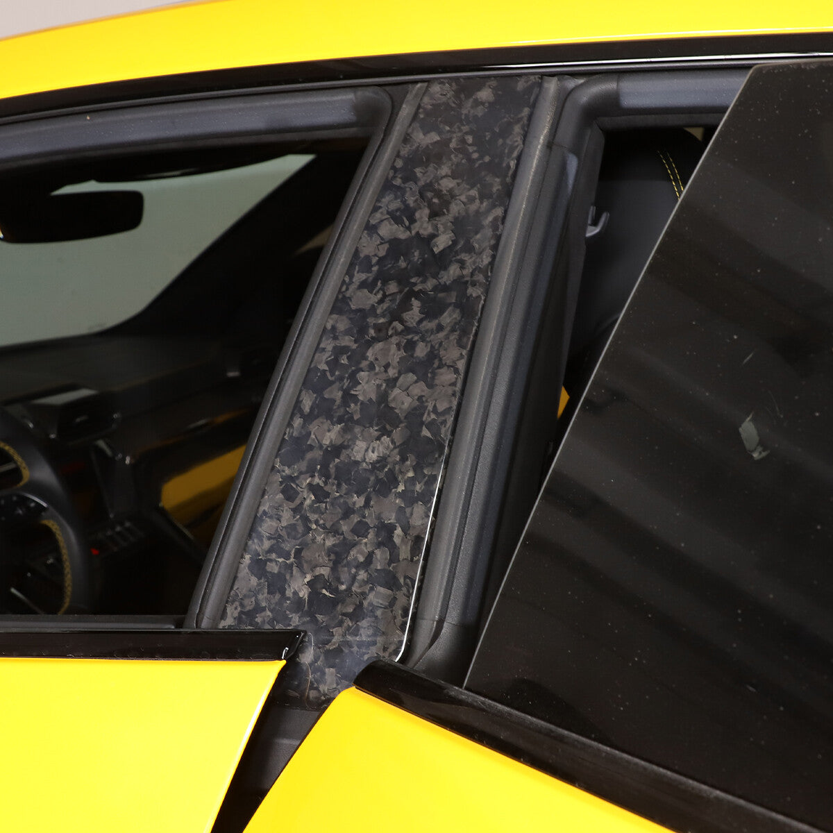Forged Carbon Pillar Posts Door Window Trim Cover For Lamborghini URUS 2018-23 9
