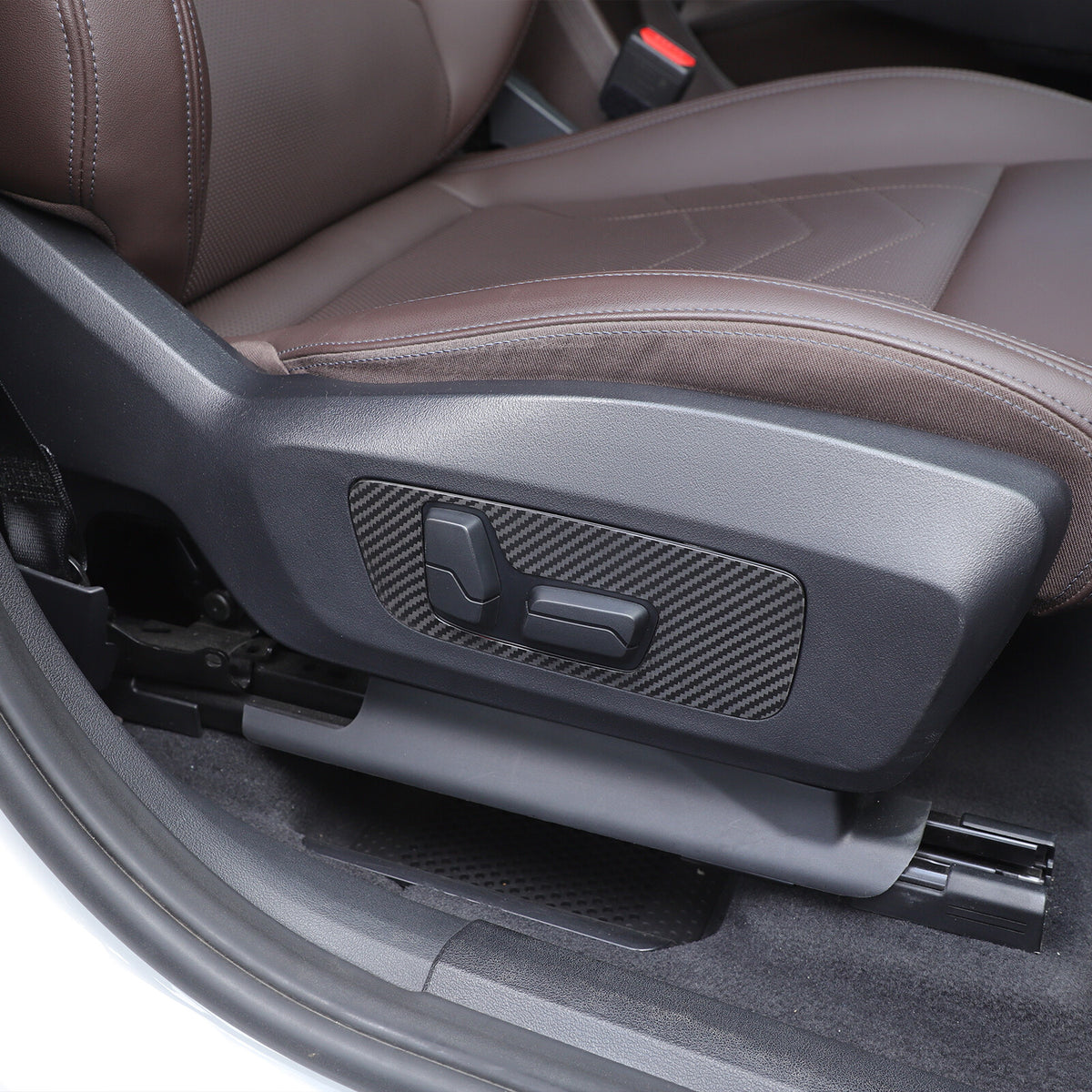 Real Carbon Fiber Seat Adjustment Button Frame Trim For BMW X1 U11 2023-2024 15