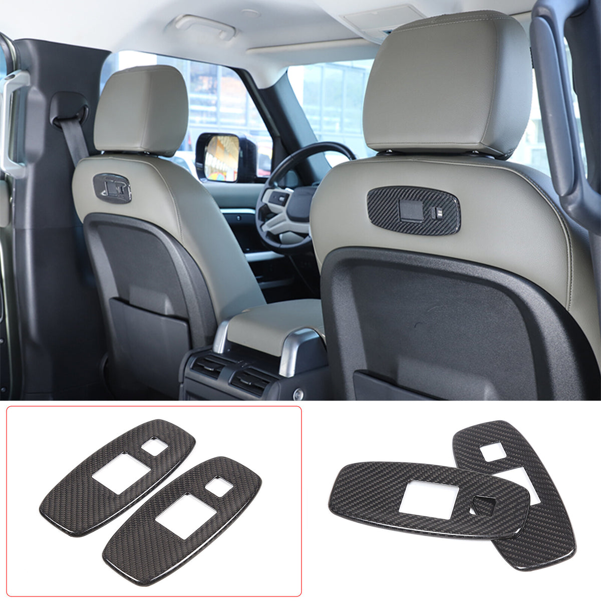 Real Dry Carbon Fiber Full Interior Trim Set For LR Defender 90 110 L663 20-23 194