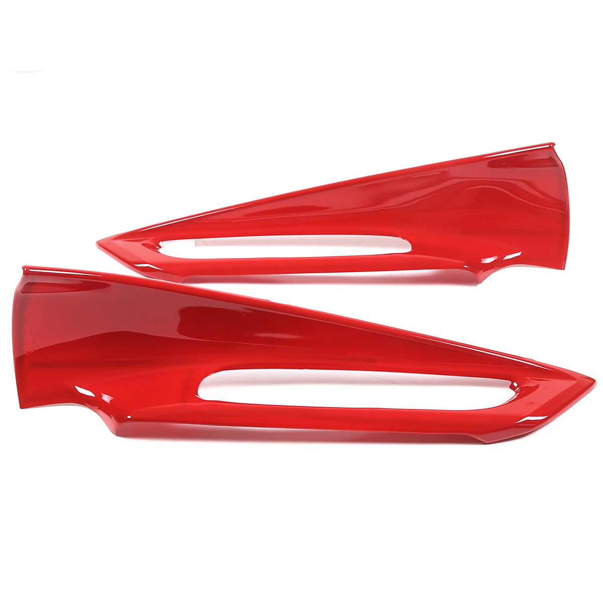 Red ABS Interior Door Window lift Panel Trim Cover Fits For Corvette C8 2020-26 18