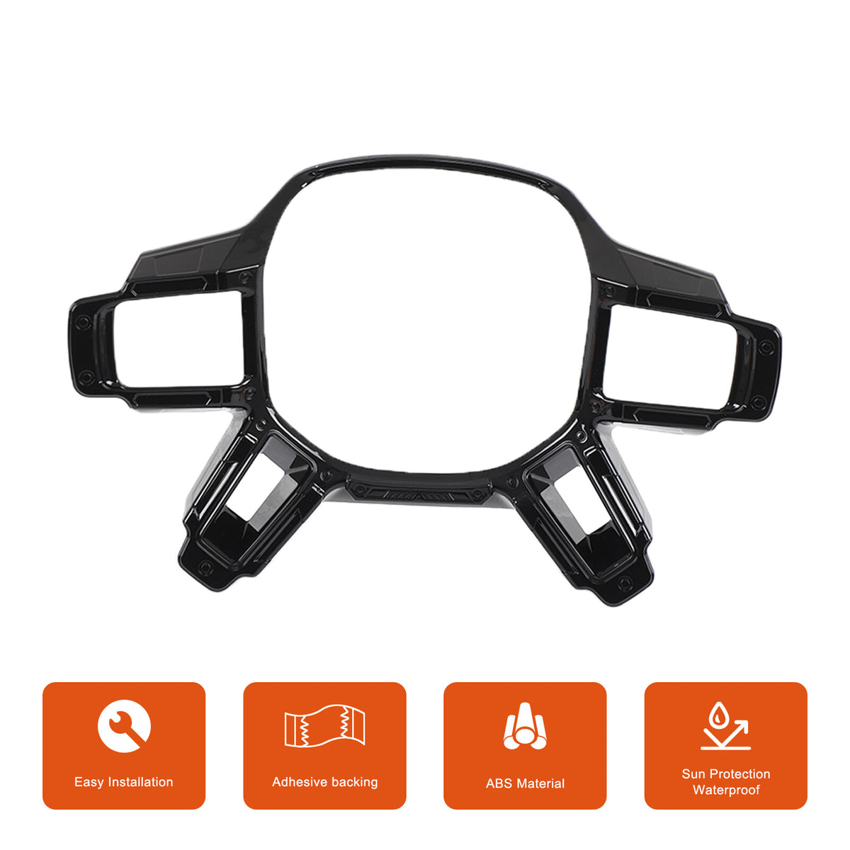 Mecha Glossy Black Steering Wheel Frame Trim For Land Rover Defender L663 20-25 9