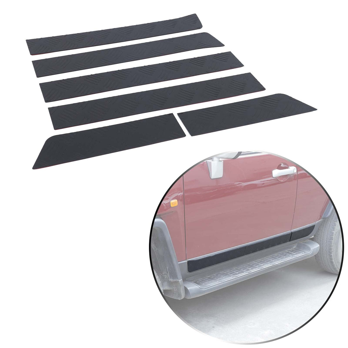 Black Alloy Car Body Door Side Molding Trim For Toyota FJ Cruiser 2007-21 13