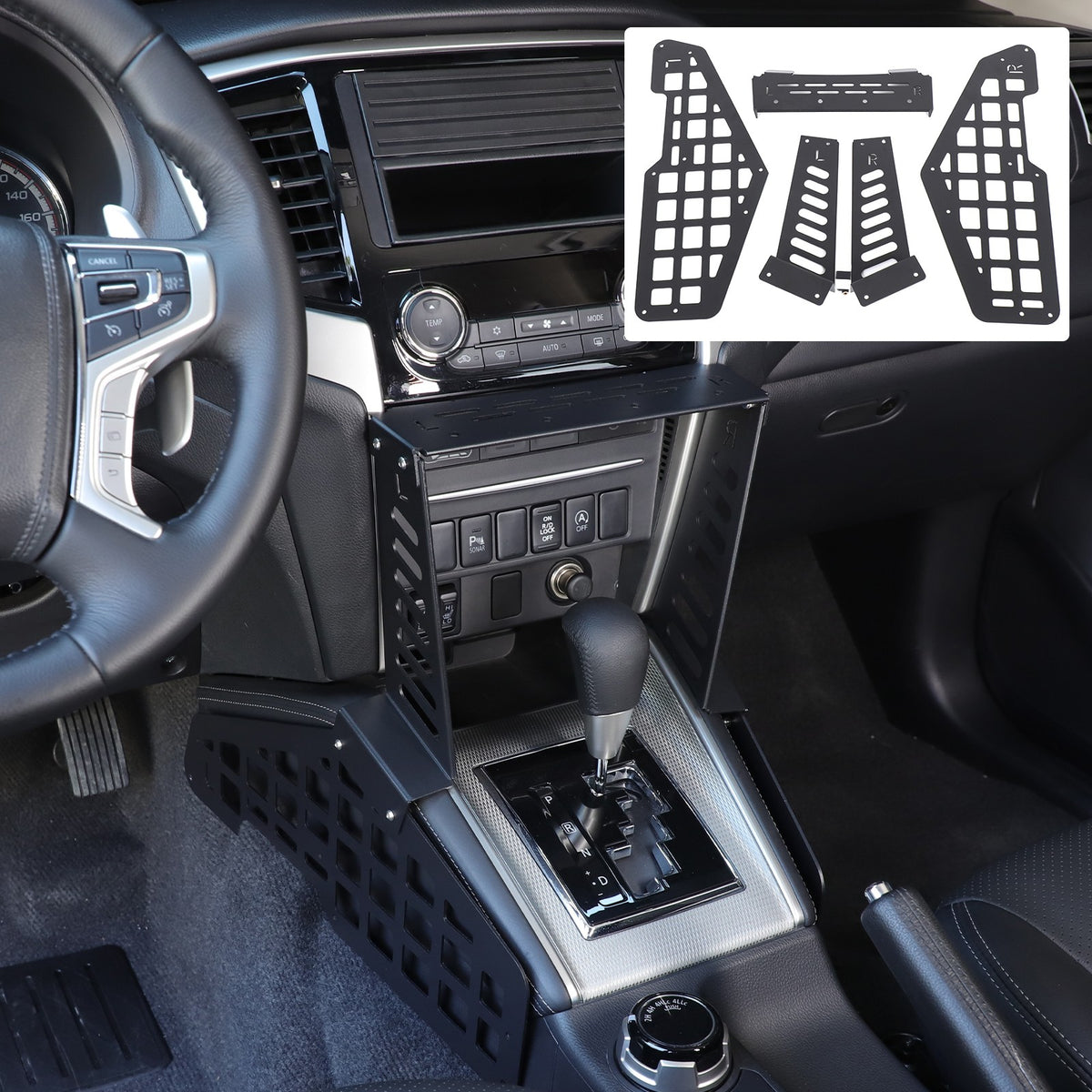 Center Console Molle Panel Digital Device Mount For Mitsubishi L200 Triton 19-23 19