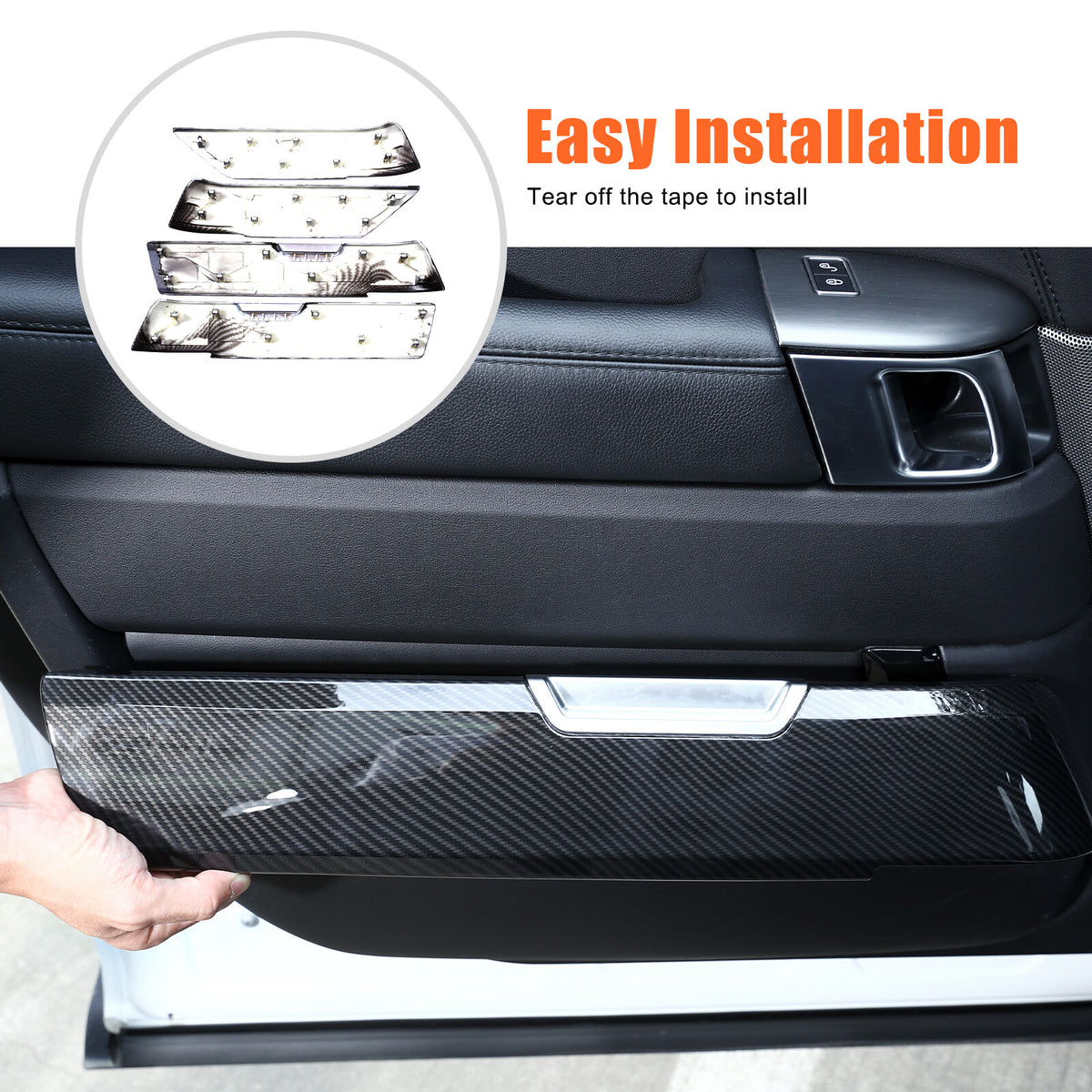 Replace ABS Carbon Interior door Panel For LR Range Rover Sport L494 2014-17 18