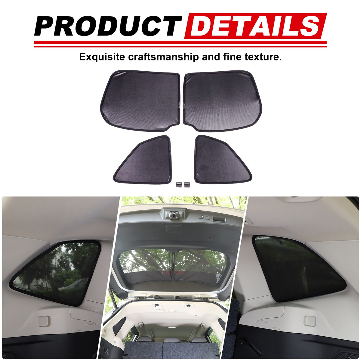 Rear Tailgate Window Mesh Screen Sun Shade Cover For Subaru Forester SK 2019‑24 10