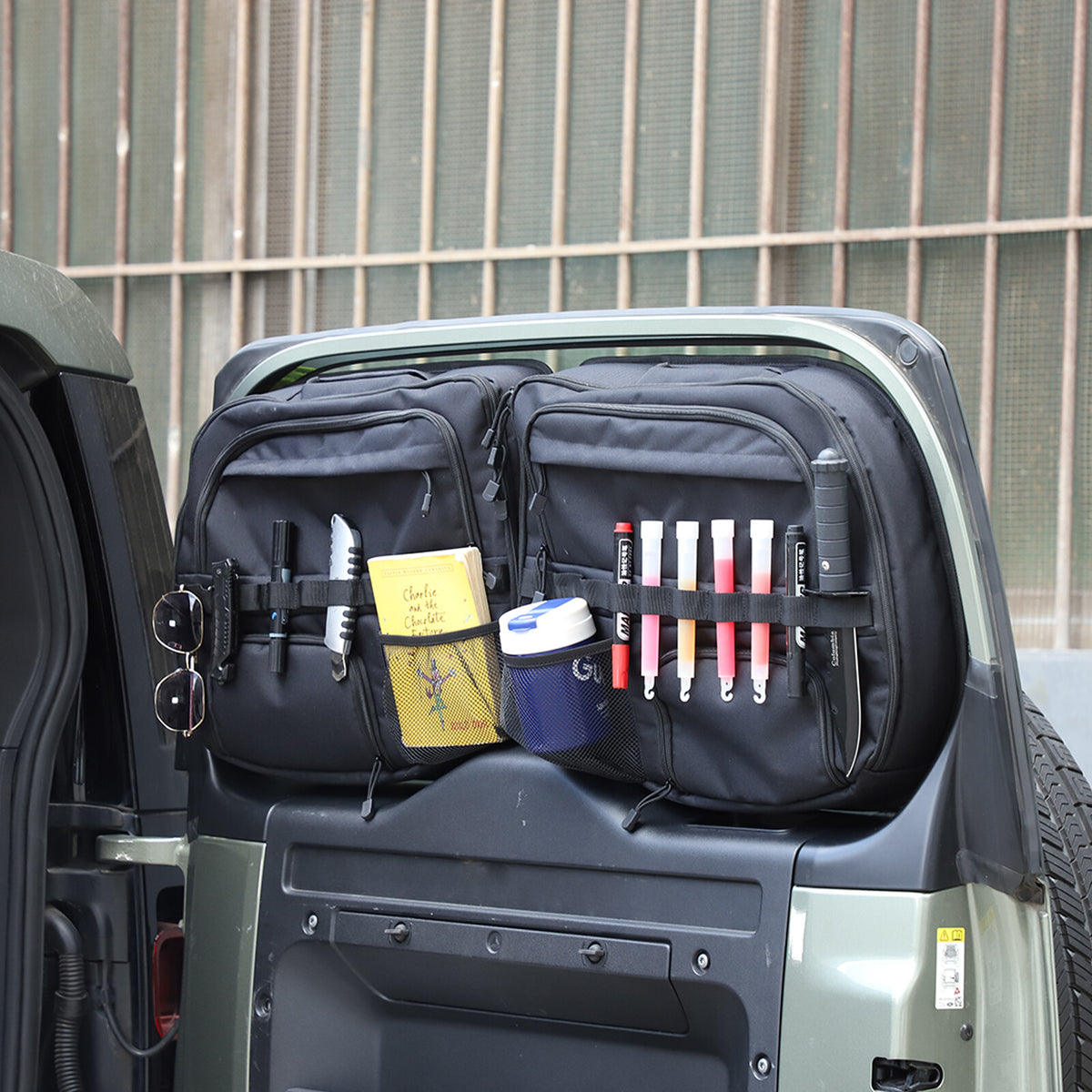 Tailgate Rear Door Cargo Trunk Storage Bag Organizer For Land Rover Defender 20+ 1